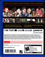 PlayStation Vita Zero Escape Virtue's Last Reward Back CoverThumbnail
